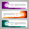 Abstract banners in vector. A modern set of templates for text.